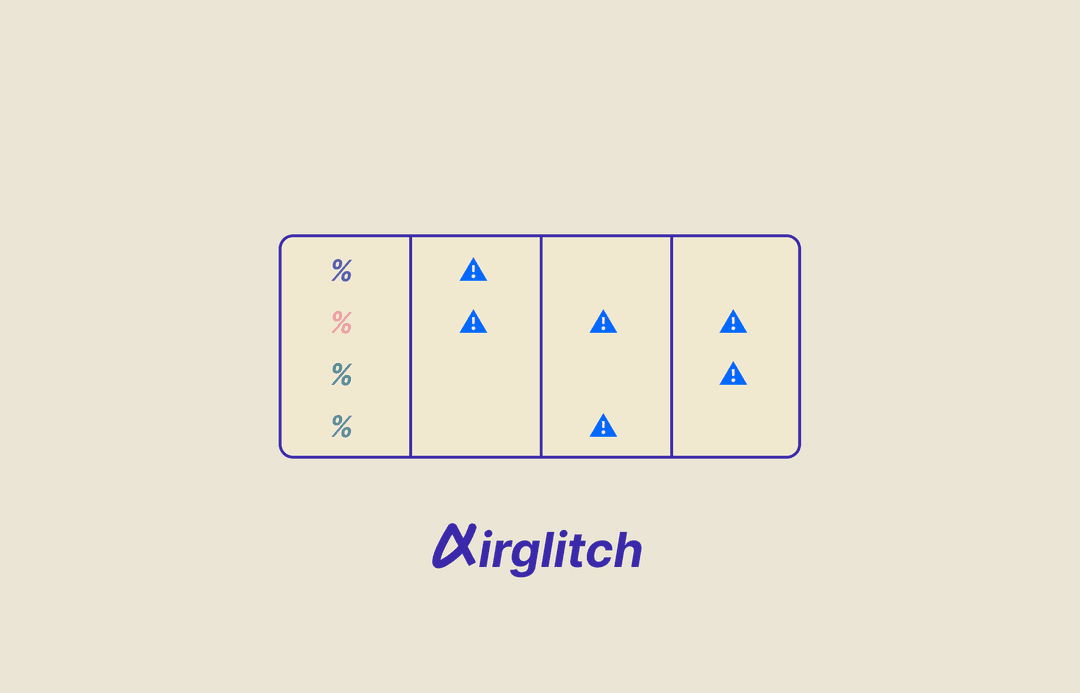 A comparison table of Airglitch booking strategies