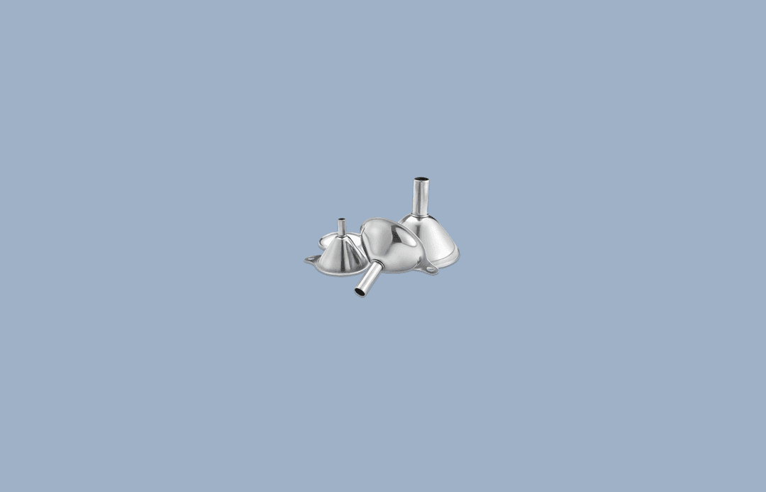 Image of funnels representing the concept of filters
