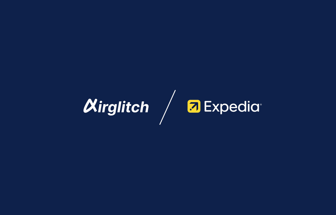 Airglitch and Expedia logos side by side