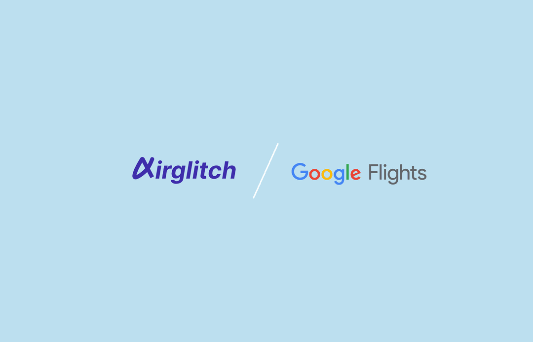 Airglitch and Google Flights logos side by side