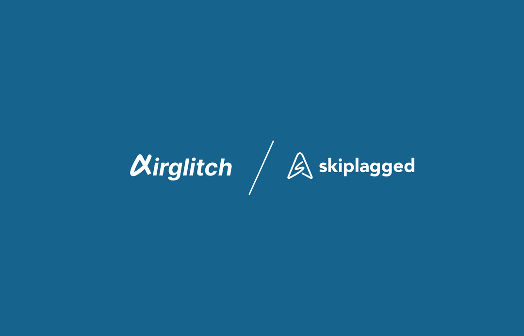 Airglitch and Skiplagged logos side by side