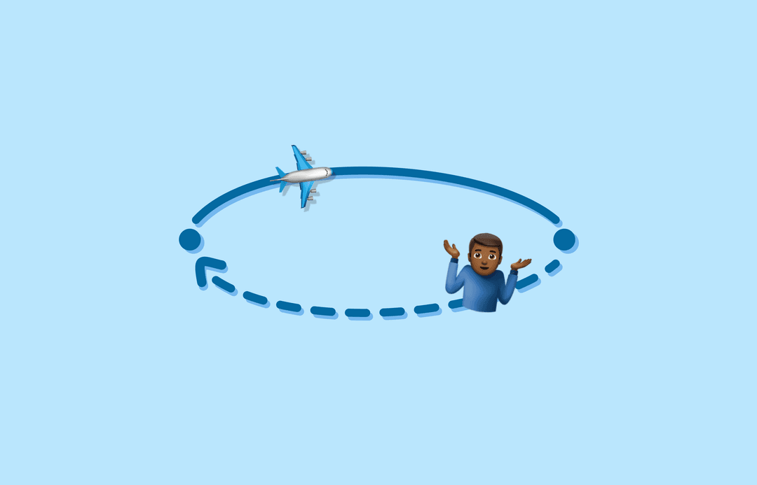 Visual representation of a spare return ticket